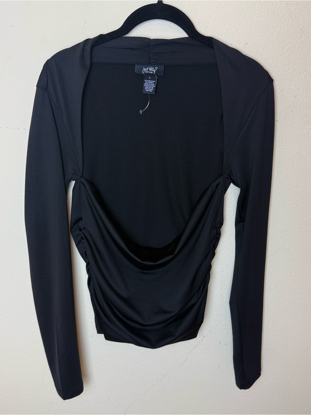 Just Polly Draped Ruched Front Top